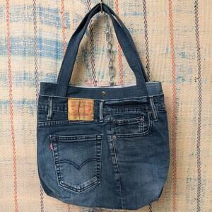 Reworked upcycled tote bag